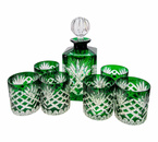 Set di bicchieri e decanter per whisky Frantoio Cobalto