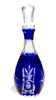 Kobaltowa  kryształowa karafka na wino 700 ml Młynek Oliwka