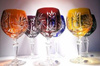 Colour crystal wine glasses 280ml Olive grinder
