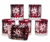 Ruby crystal whiskey glasses 280 ml Olive grinder
