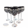 Black crystal wine glasses 280 ml Crate Olive