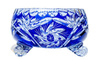 Cobalt crystal fruit bowl  16 cm Grinder Olive