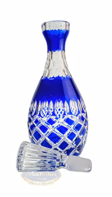 Cobalt crystal wine decanter 700 ml Crate Olive