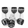 Black crystal wine glasses 280 ml Crate Olive