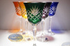 Coloured crystal wine glasses 170 ml Pineapple