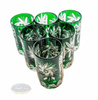 Emerald crystal vodka glasses 30ml Olive Mill