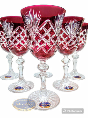 Ruby crystal wine glasses 170 ml Pineapple