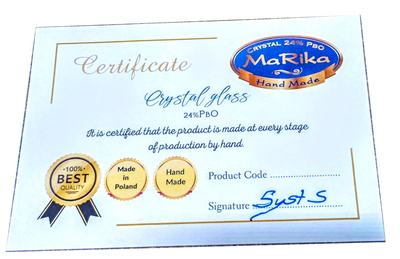 Kolorowe kryształowe kieliszki do szampana 150ml Ananas