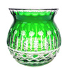 Emerald crystal vase 16 cm French