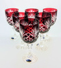 Rubinowe  kryształowe kieliszki do wina 240 ml Ananas