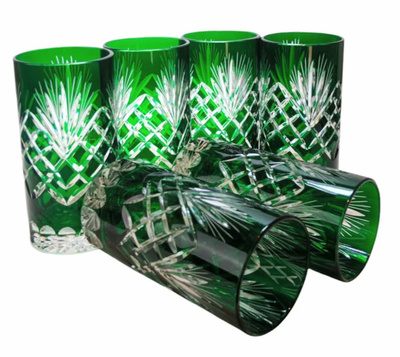 Emerald crystal water and drink glasses 320 ml Pineapple