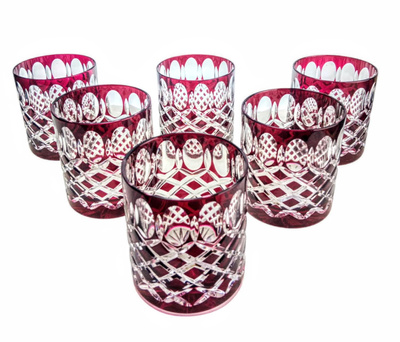 Colour crystal glasses for whisky 280ml