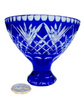 Cobalt crystal legged bowl
