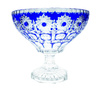 Praha cobalt crystal legged bowl