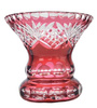 Rubinowy kryształowy  wazon 16 cm Ananas