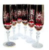 Ruby crystal champagne glasses 170ml Olive Mill