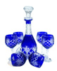 Cobalt crystal wine set Pineapple