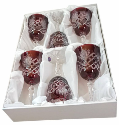 Ruby crystal wine glasses 220 ml Pineapple