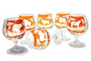 Crystal cognac glasses with engraved safari motif 250ml