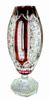 Rubinowy  kryształowy wazon  35 cm THC