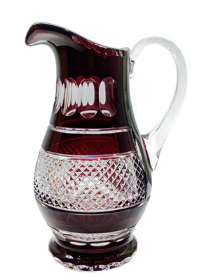 Rubinowy kryształowy dzbanek 1500ml Krateczka