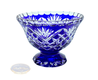 Cobalt crystal fruit bowl 16 cm Pineapple