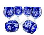 Cobalt crystal wine glasses 280 ml. Olive grinder