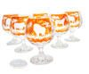 Crystal cognac glasses with engraved safari motif 250ml