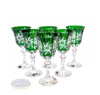 Szmaragdowe kryształowe kieliszki do wina 170ml Młynek Oliwka