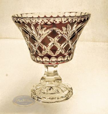 Crystal ruby candlestick