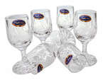 Crystal vodka glasses 25ml Frozen Leaf