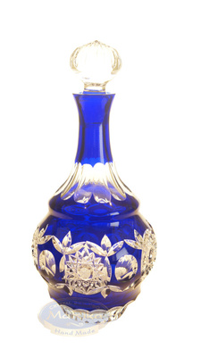 Kobaltowa Kryształowa karafka do nalewek 600 ml THC/PK500