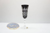Black crystal champagne glasses 150ml Crate Olive