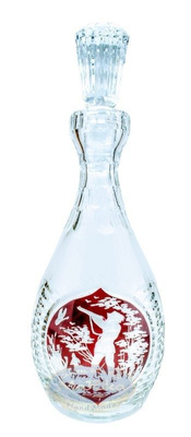 Rubinowy kryształowy grawerowany zestaw do wina