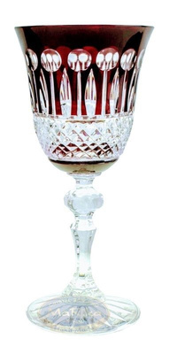 Ruby crystal wine glasses 170 ml French