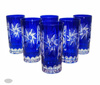 Cobalt crystal water glasses 320ml Olive Mill