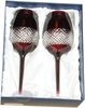 Ruby crystal wine glasses 2 pcs