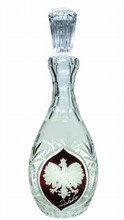 Grawerowana kryształowa karafka do wina 700 ml Orzeł
