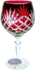 Rubinowe kryształowe kieliszki do wina 280 ml Ananas