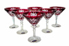 Ruby crystal martini glasses 110ml Olive Mill