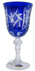 Cobalt crystal wine glasses 220 ml Olive Mill