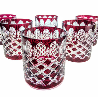 Colour crystal glasses for whisky 280ml