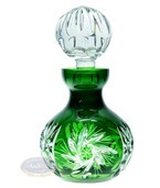 Szmaragdowa  kryształowa karafka 175 ml Młynek Oliwka