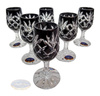 Black crystal vodka glasses 30 ml pineapple