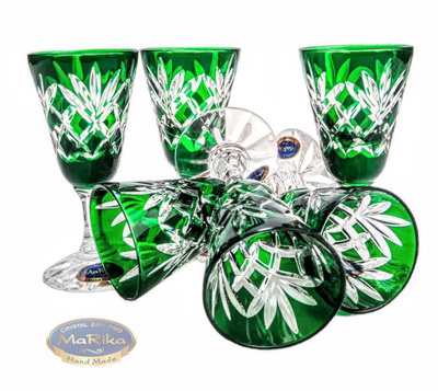 Emerald crystal vodka glasses 40 ml Pineapple