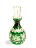 Emerald crystal perfume decanter Olive Mill