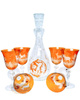 Amber engraved wine set