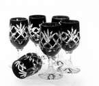 Black crystal vodka glasses 30 ml pineapple