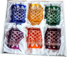 Coloured crystal whisky glasses 280 ml Crate Olive