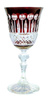 Rubinowe  kryształowe kieliszki do wina 170 ml Francuskie